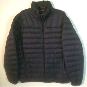 Hawke & Co Jacket Black Puffer Packable Zip Coat